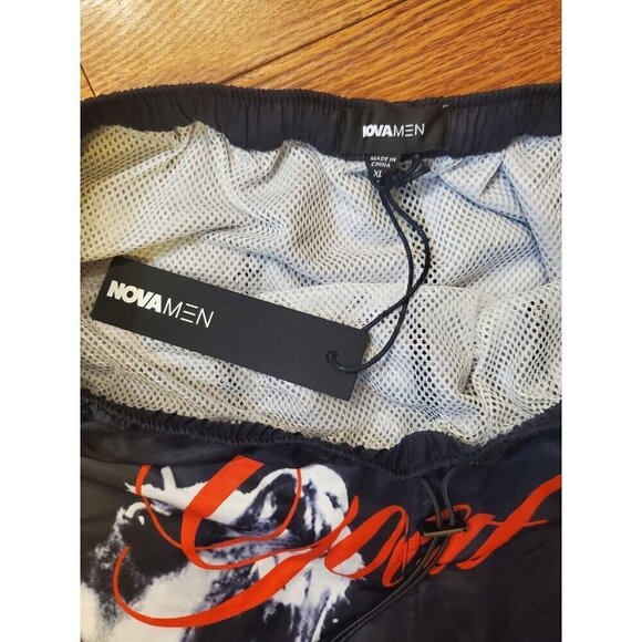 Nova Men Swim Trunks Mens Size XL Goat Bite Black Red Mesh Lining NWT - Picture 3 of 12